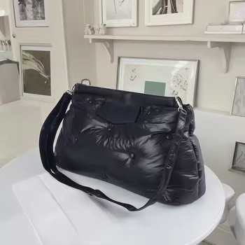 puffy duffle lady crossbody handbag