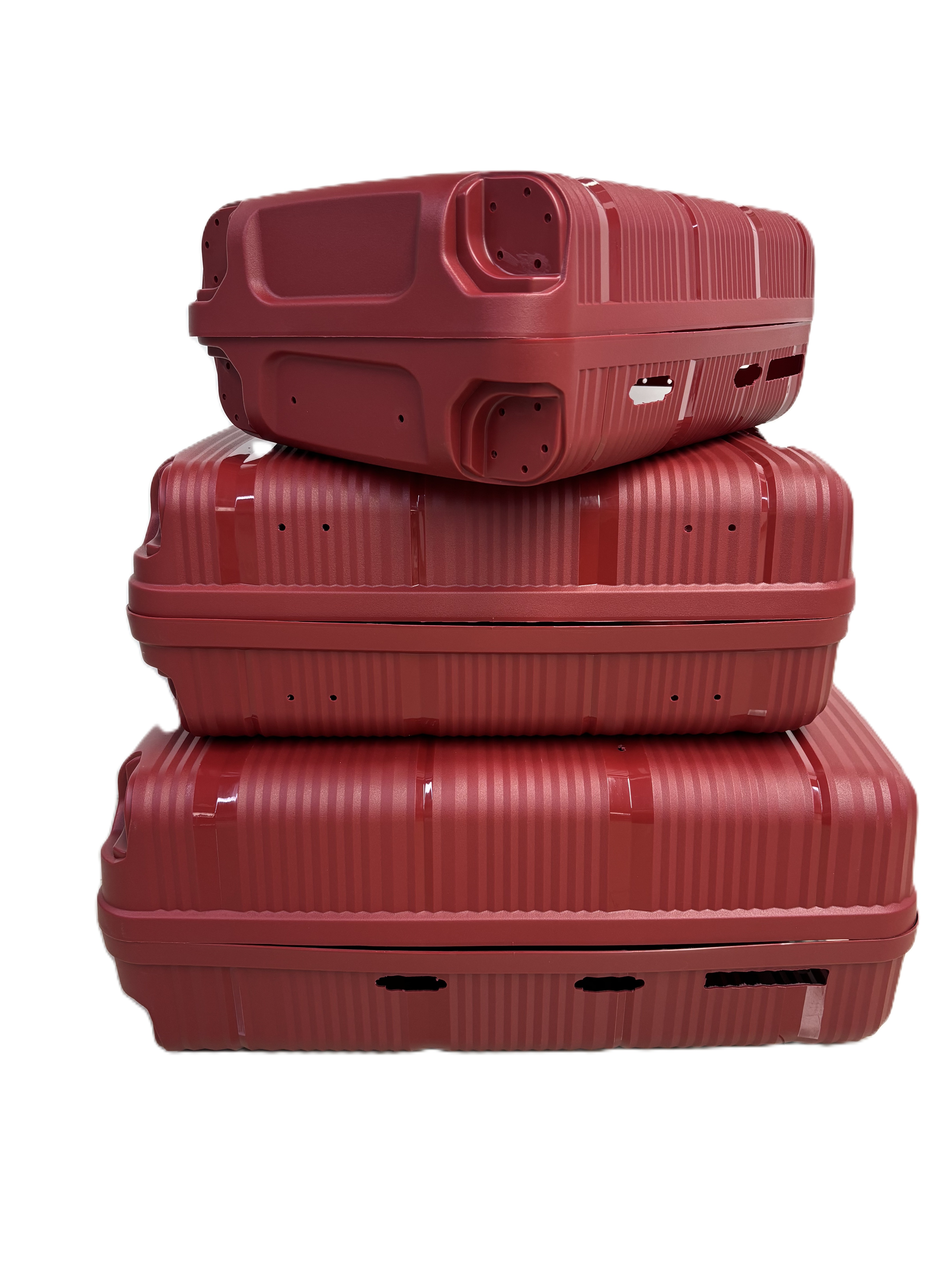 3 size PP luggage case shell SKD & finished supported factory wholesaler in bulk 