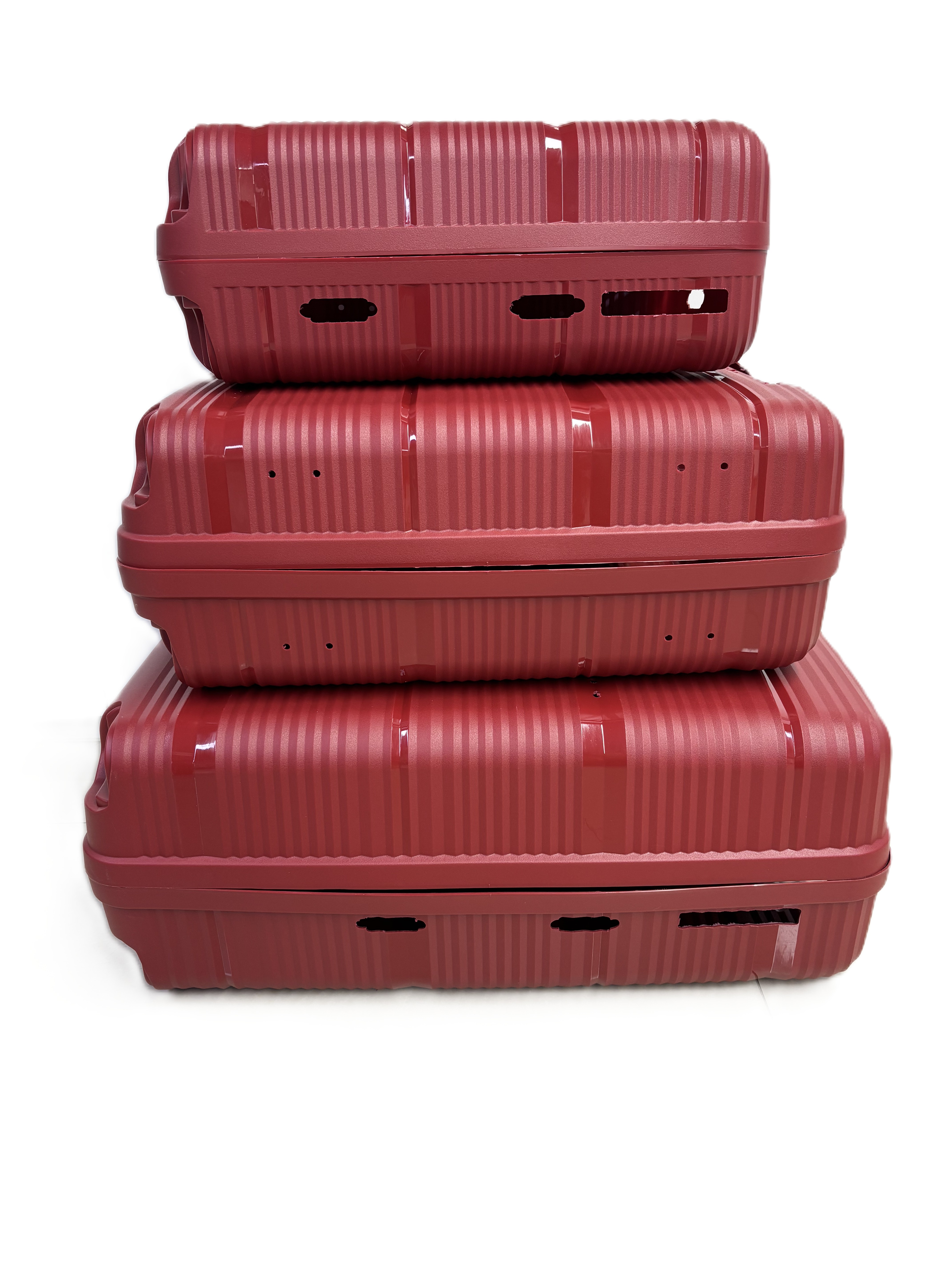 3 size PP luggage case shell SKD & finished supported factory wholesaler in bulk 